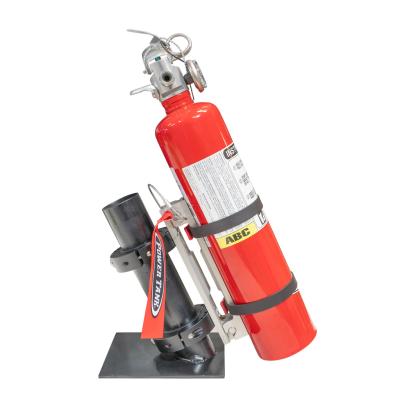 Fire Extinguisher Bracket with straps, Anodized Black Power Tank
