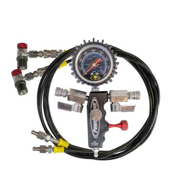 Dual Shock Inflator with 1000 psi Racer Series gauge (2) 6 Foot High Pressure Hoses Power Tank