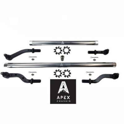 Heavy Duty Polished Aluminum Tie Rod and Drag Link Axle Swap Kit Dynatrac 72.5 Inch Jeep JK 2.5T for Axle Upgrade Options Only Apex Chassis