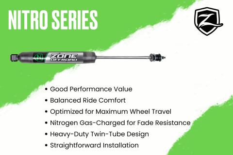 14-18 Chevrolet Silverado 1500 - GMC Sierra 1500 4WD 6 Inch Suspension Lift Kit (Cast Steel Arms), 4 Inch Rear Lift, Block - Nitro Loaded Struts, Nitro Shocks Zone Offroad