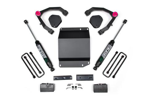 07-13 Silverado/Sierra 1500 4WD 3.5 Inch UCA Lift Kit With Nitro Shocks Zone Offroad