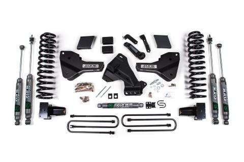 23-25 Ford F350 DRW 4WD 5 Inch Radius Arm Drop Suspension Lift Kit, 3 Inch Rear, Block, Gas - Fox 2.0 Adventure Series Front And Rear Shocks Zone Offroad