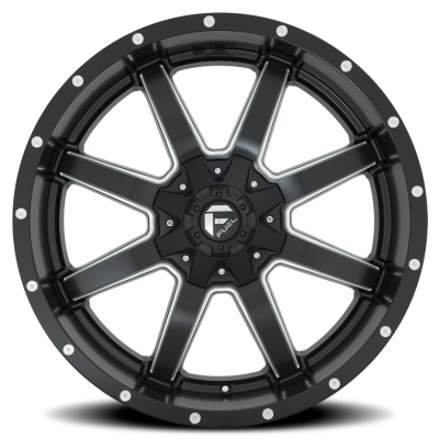Aluminum Wheels 24X12 Maverick D538 5 On 127/5 On 139.7 Black Milled 87.1 Bore -44 Offset Fuel Off Road Wheels