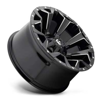 Aluminum Wheels 22X12 Assault D546 5 On 114.3/5 On 127 Matte Black/Milled 78.1 Bore -44 Offset 8 Spoke Fuel Off Road Wheels
