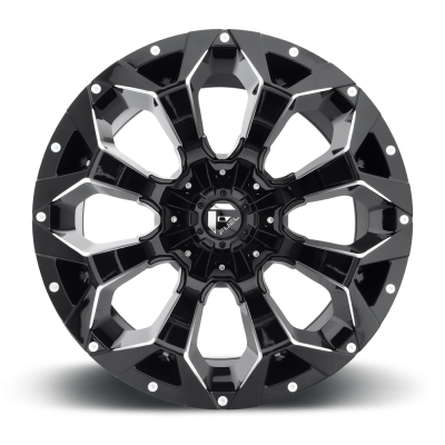 Aluminum Wheels 22X12 Assault D546 5 On 114.3/5 On 127 Matte Black/Milled 78.1 Bore -44 Offset 8 Spoke Fuel Off Road Wheels