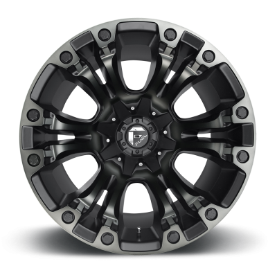 Aluminum Wheels 20X10 Vapor D569 5 On 114.3/5 On 127 Matte Black Double Dark Tint 78.1 Bore -18 Offset 47 Lbs  Fuel Off Road Wheels