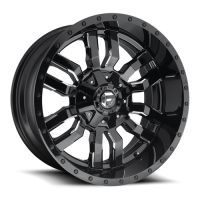 Aluminum Wheels 26X14 Sledge D595 5 On 127/5 On 139.7 Gloss Black/Milled 87.1 Bore -75 Offset Fuel Off Road Wheels