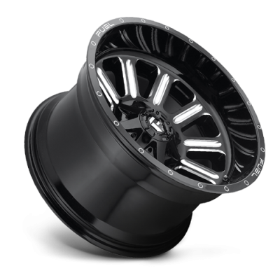 Aluminum Wheels 22X12 Hardline D620 5 On 114.3/5 On 127 Gloss Black/Milled 78.1 Bore -44 Offset Fuel Off Road Wheels