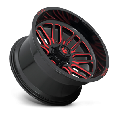Aluminum Wheels 22X10 Ignite D663 5 On 127 Gloss Black Red Tinted Clear 78.1 Bore -18 Offset Fuel Off Road Wheels