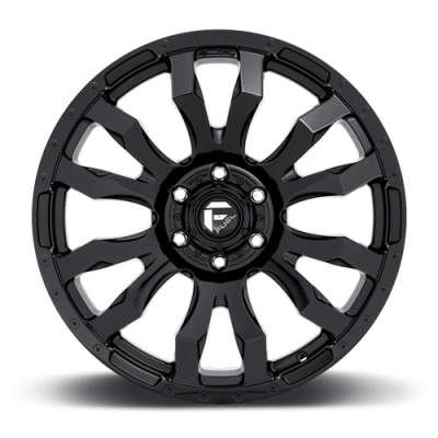 Aluminum Wheels 22X12 Blitz D675 5 On 127 Gloss Black 71.5 Bore -44 Offset Multi Spoke Fuel Off Road Wheels