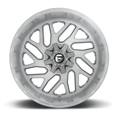 Aluminum Wheels 26X12 Triton Platinum D715 5 On 127/5 On 139.7 Brush Gunmetal Gray/Clear Tint 87.1 Bore -44 Offset Mesh Spoke Fuel Off Road Wheels