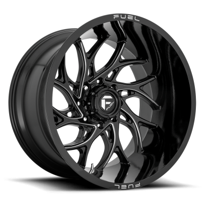 Aluminum Wheels 24X11 Runner D741 8 On 165.1 Gloss Black Milled 125.2 Bore 0 Offset Fuel Off Road Wheels