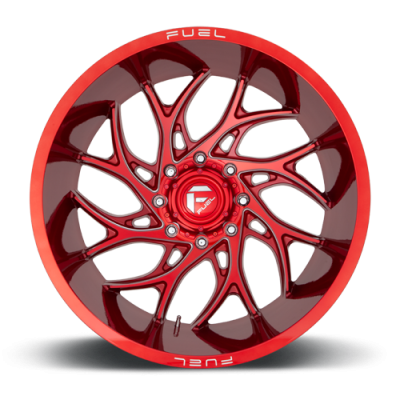 Aluminum Wheels 24X12 Runner D742 5 On 127 Candy Red Milled 71.5 Bore -44 Offset Fuel Off Road Wheels