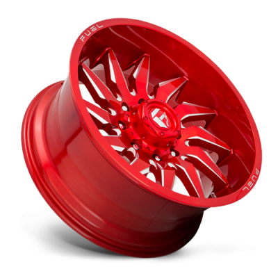 Aluminum Wheels 20X10 Saber D745 5 On 139.7 Candy Red Milled 78 Bore -18 Offset Fuel Off Road Wheels