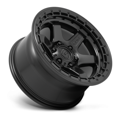 Aluminum Wheels 18X9 Block D750 5 On 127 Matte Black/Black Ring 71.5 Bore 1 Offset 6 Spoke Fuel Off Road Wheels