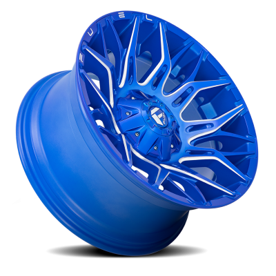 Aluminum Wheels 22X12 Twitch D770 5 On 114.3/5 On 127 Anodized Blue Milled 78 Bore -44 Offset Fuel Off Road Wheels