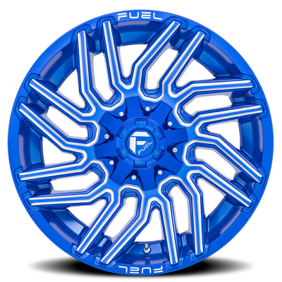 Aluminum Wheels 22X12 Typhoon D774 5 On 114.3/5 On 127 Anodized Blue Milled 78 Bore -44 Offset Fuel Off Road Wheels