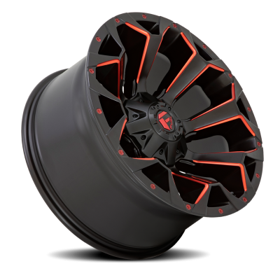 Aluminum Wheels 18X9 Assault D787 5 On 114.3/5 On 127 Matte Black Milled Red Tint 78.1 Bore 1 Offset Fuel Off Road Wheels