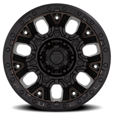 Aluminum Wheels 20X10 Traction D824 5 On 127 Matte Black Double Dark Tint 71.5 Bore -18 Offset Fuel Off Road Wheels