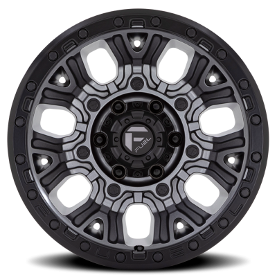 Aluminum Wheels 20X9 Traction D825 5 On 127 Gunmetal Gray/Black Ring 71.5 Bore 1 Offset Fuel Off Road Wheels