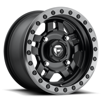Aluminum Wheels 15X7 Anza UTV D917 4 On 136 Matte Black Beadlock 110.2 Bore 13 Offset 5 Spoke Fuel Off Road Wheels