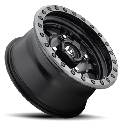 Aluminum Wheels 15X7 Anza UTV D917 4 On 136 Matte Black Beadlock 110.2 Bore 13 Offset 5 Spoke Fuel Off Road Wheels