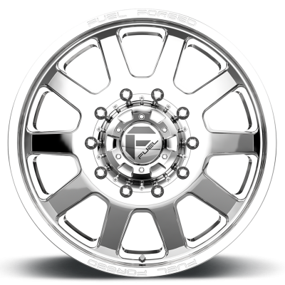 Dually Wheels 20X8.25 FF09D Dually DE09 PO 10 On 225 Polished 170.1 Bore 105 Offset Front Dually Fuel Off Road Wheels