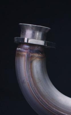Exhaust Manifold Down Pipe 2.5 in w/Standard Manifolds 3 Bolt Flange Hardware Not Incl Natural 409 Stainless Steel Pypes Exhaust