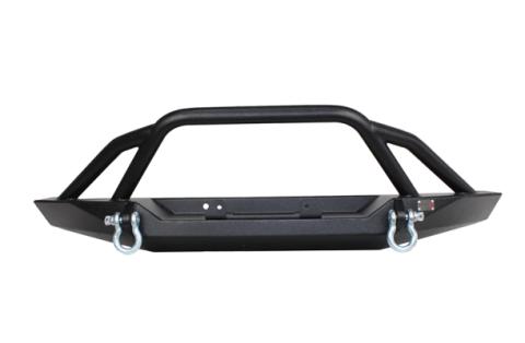 Cherokee XJ Front Winch Bumper W/Grille Guard Bullhead Steel Black Textured Powdercoat Fishbone Offroad