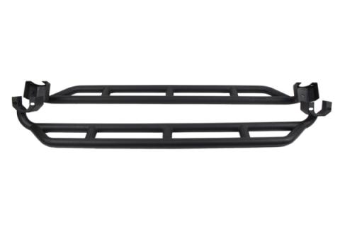 Jeep JK Rock Sliders 4 Door 07-18 Wrangler JK Unlimited Steel Black Textured Powdercoat Fishbone Offroad