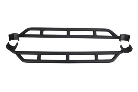 Jeep JK Rock Sliders 4 Door 07-18 Wrangler JK Unlimited Steel Black Textured Powdercoat Fishbone Offroad