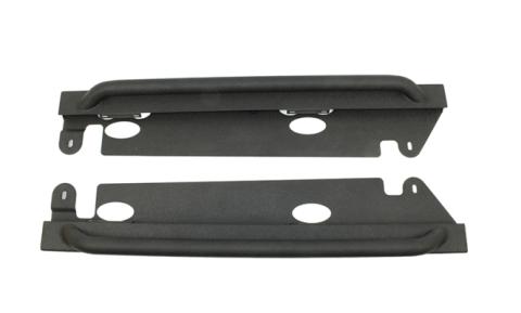 Jeep JK Rock Slider 07-18 Wrangler JK 2 Door Rubicon Steel Black Textured Powdercoat Fishbone Offroad
