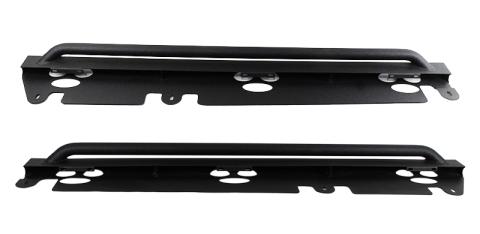 Jeep JK Rock Slider 07-18 Wrangler JK 4 Door Rubicon Steel Black Textured Powdercoat Fishbone Offroad