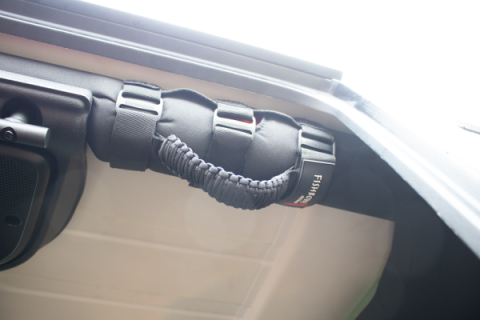 Paracord Grab Handles w/Three Straps Black Fishbone Offroad