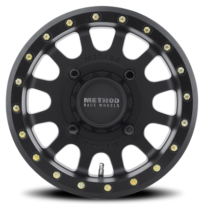 Aluminum Wheels 15x10 MR401 Beadlock UTV Bolt Pattern 4 On 156 Offset 25 Lip Size 2.05 Matte Black MB Method