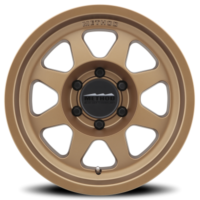 Aluminum Wheels 16x8 Bead Grip MR701 Bolt Pattern 6 On 139.7 Offset 0 Lip Size 1.42 Method Bronze BRZ Method