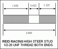 Dana 60 ARP High Steer Studs and Nuts 4 Pack Kit Artec Industries