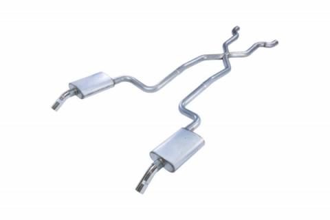 1974 Corvette C3 2.5 Inch Crossmember Back Exhaust Kit With X-Pipe 409 Stainless No Mufflers Pypes Performance Exhaust