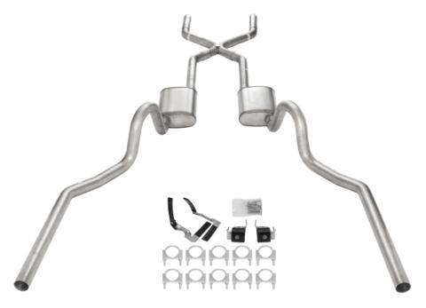 1968-72 Olds 442 Crossmember-Back Valance Exit Xpipe No Muffler SGA18