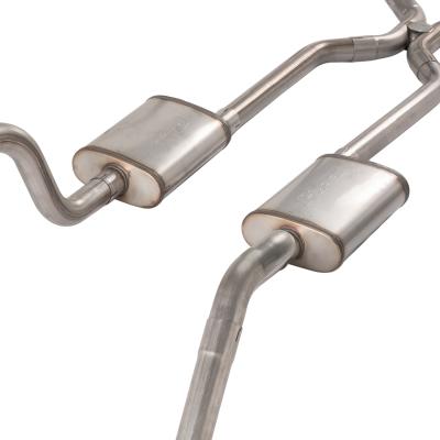 1965-70 Chevy Impala  H-Pipe Crossmember Back Exhaust 409 SS Rear Exit Race Pro Mufflers Pypes Performance Exhaust