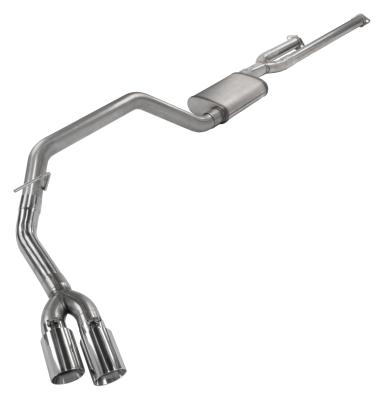 Cat-Back Exhaust System 14-21 Split Side Dual Exit 2.5 in Intermediate And 3 in Tail Pipe Street Pro Mufflers/Hardware Incl Tip Incl Pypes Exhaust
