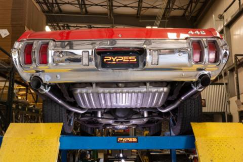1968-72 Olds 442 Crossmember-Back Valance Exit Xpipe No Muffler SGA18