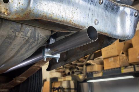 1966-71 Ford Fairlane 2.5 Inch H-Pipe Crossmember Back Rear Exit Exhaust No Mufflers Pypes Performance Exhaust