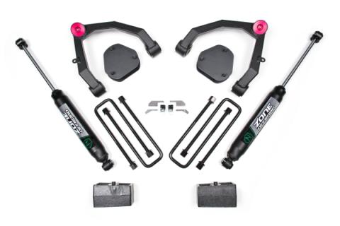 07-13 Chevy 1500 2WD 3.5 Inch Lift Kit With Nitro Shocks UCA Zone Offroad