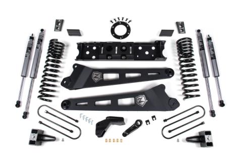 19-24 RAM 3500 6.5 Inch Radius Arm 5 Inch Rear Block With Overload Diesel 6-Bolt T-Case Fox Adventure Shocks Zone Offroad