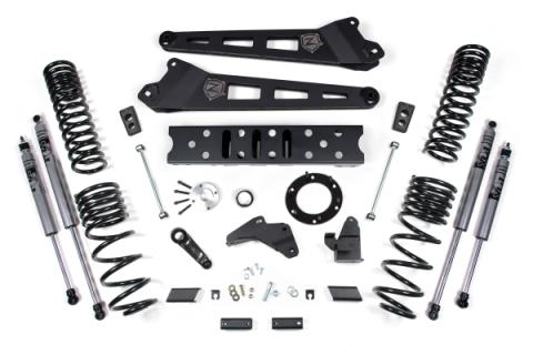 19-24 RAM 2500 6.5 Inch Radius Arm 4.5 Inch Rear Coils Diesel 6-Bolt T-Case Fox Adventure Shocks Zone Offroad