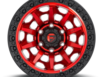 Aluminum Wheels 17X9 Covert D695 5 On 127 Candy Red Black Bead Ring 71.5 Bore 1 Offset Multi Spoke Fuel Off Road Wheels