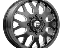 Dually Wheels 22X8.5 FF19D Dually DE19 BK 10 On 225 Gloss Black Milled 170.1 Bore 105 Offset Front Dually Fuel Off Road Wheels