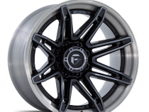 Aluminum Wheels 22X12 Brawl FC401BT 6 On 135 Gloss Black Brushed Dark Tint 87.1 Bore -44 Offset Fuel Off Road Wheels