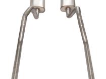1965-70 Chevy Impala  X-Pipe Crossmember Back Exhaust 409 SS Rear Exit Violator Mufflers Pypes Performance Exhaust